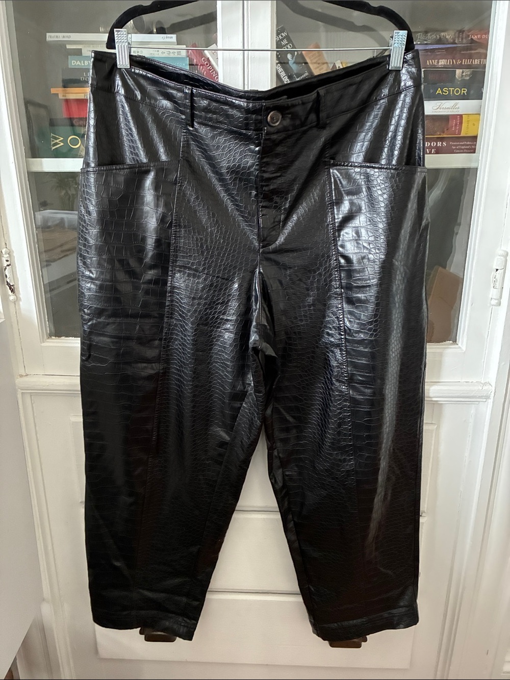 a new day Black Faux Croc Men's Pants